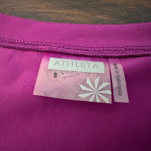 Athleta purple short sleeve wrap midi dress size S - Picture 7 of 12